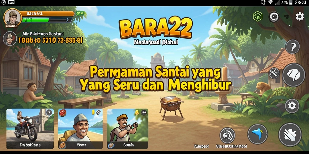 Tampilan menarik dari gameplay BARA22 yang menghibur.