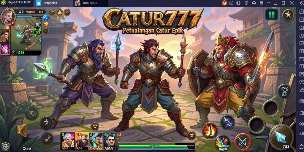 Tampilan epik gameplay yang mengasyikkan dalam CATUR777 ARPG.