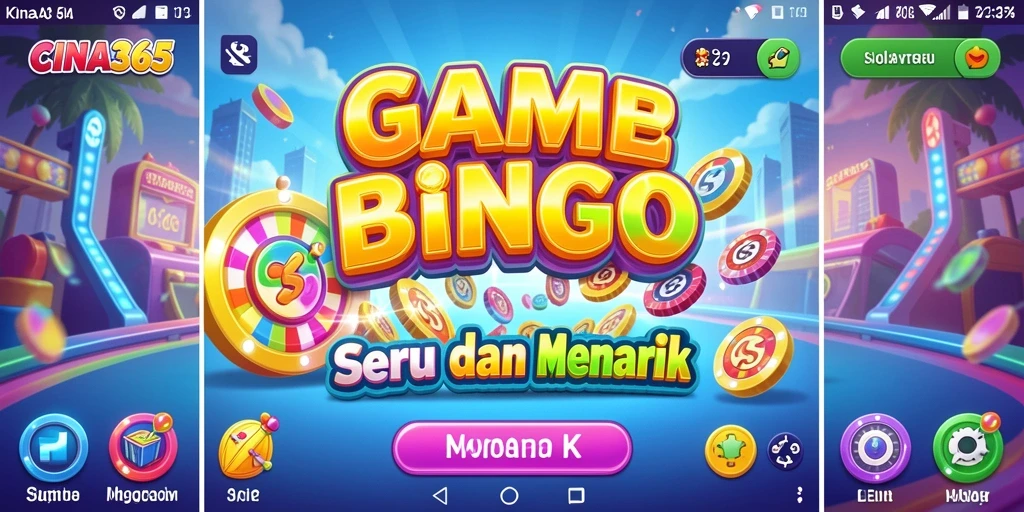 Tampilan gameplay seru dalam aplikasi Bingo CINA365.
