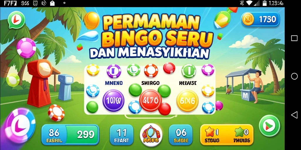Screenshot gameplay Bingo F7F7 yang menarik dan interaktif.