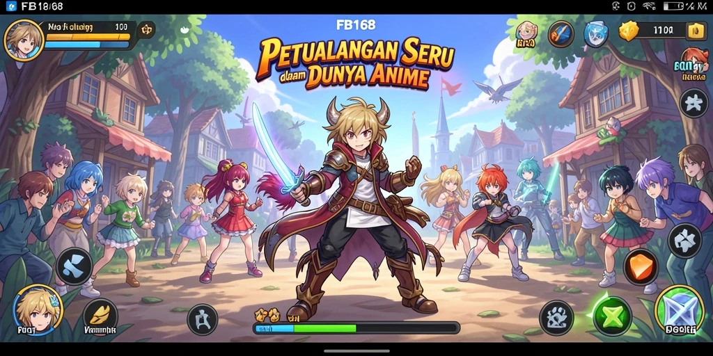 Tampilan gameplay FB168 yang memukau dengan karakter Anime ikonik.
