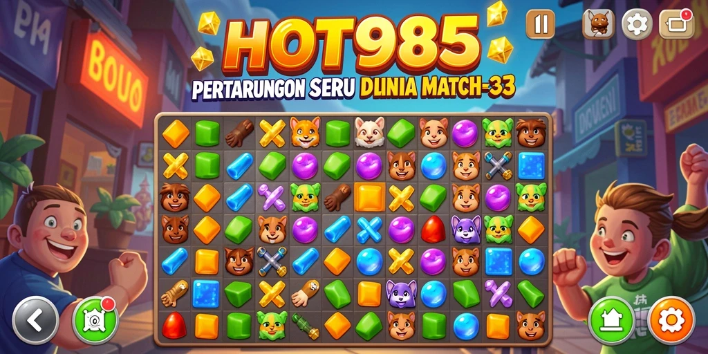 Gameplay menarik dan seru dari HOT985 dalam genre Match-3.