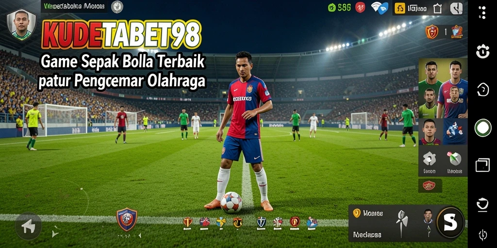 Tampilan gameplay KUDETABET98 yang mendebarkan dengan aksi sepak bola nyata.