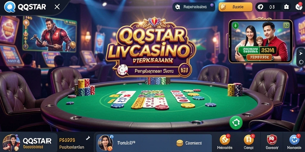 Screenshot gameplay Live Casino menampilkan dealer profesional dan interaksi pemain.