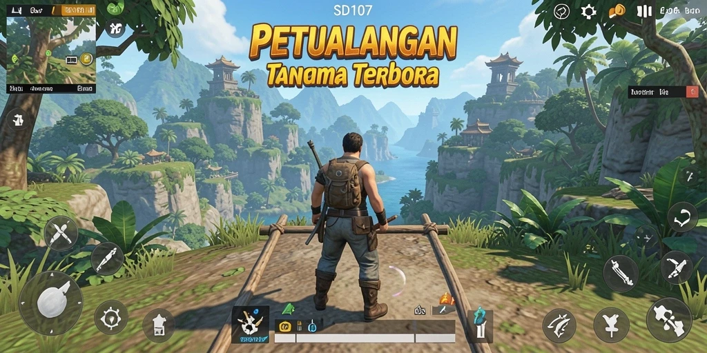Tampilan dinamis dari gameplay Open World dalam SD107.