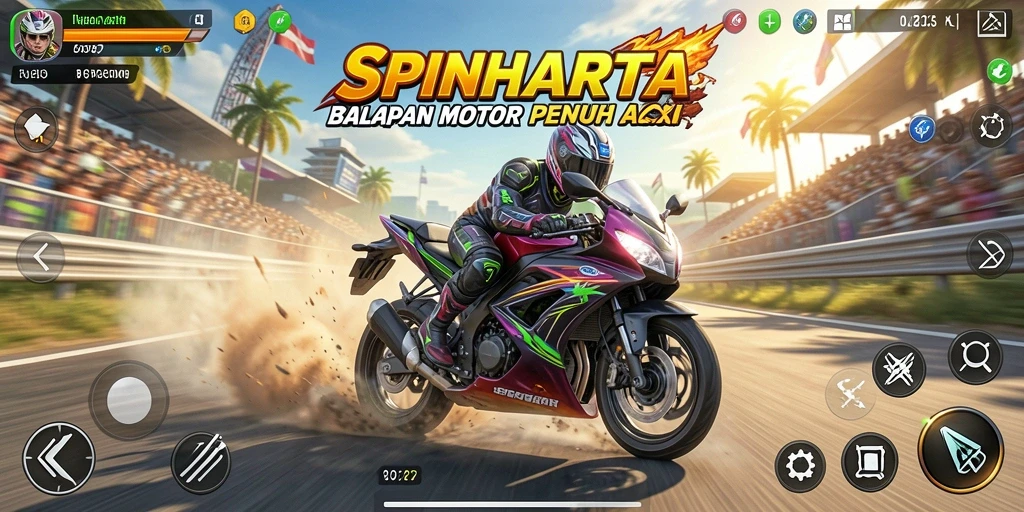 Gameplay menegangkan dan mendebarkan di SPINHARTA.